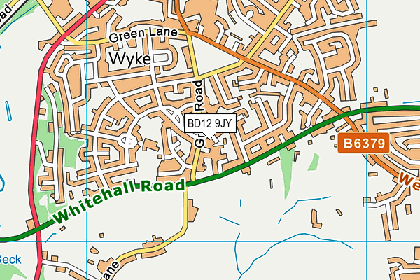 BD12 9JY map - OS VectorMap District (Ordnance Survey)