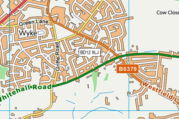 BD12 9LJ map - OS VectorMap District (Ordnance Survey)