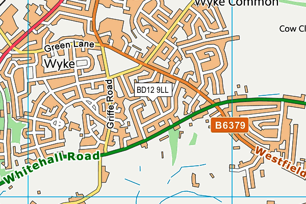 BD12 9LL map - OS VectorMap District (Ordnance Survey)