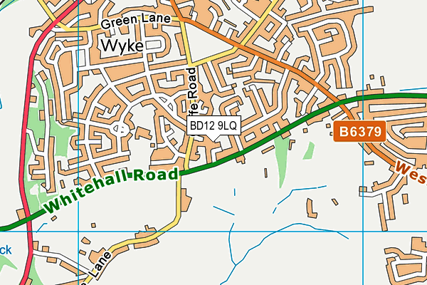 BD12 9LQ map - OS VectorMap District (Ordnance Survey)