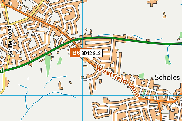 BD12 9LS map - OS VectorMap District (Ordnance Survey)