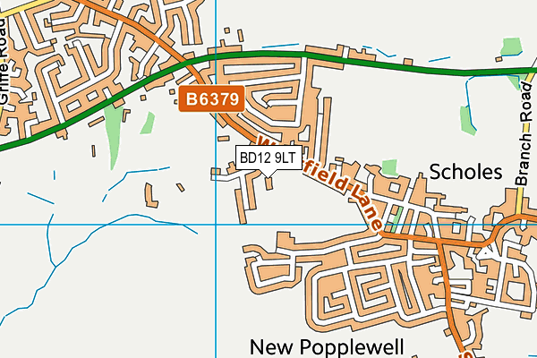 BD12 9LT map - OS VectorMap District (Ordnance Survey)