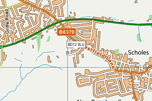 BD12 9LU map - OS VectorMap District (Ordnance Survey)