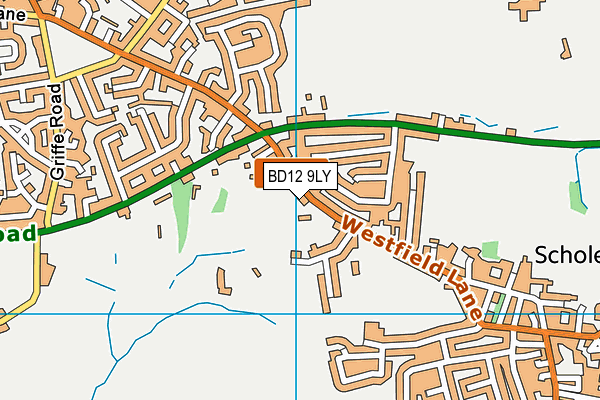 BD12 9LY map - OS VectorMap District (Ordnance Survey)