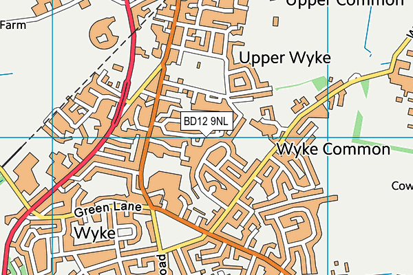 BD12 9NL map - OS VectorMap District (Ordnance Survey)