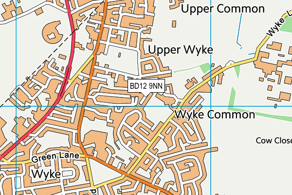 BD12 9NN map - OS VectorMap District (Ordnance Survey)