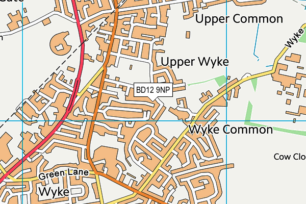 BD12 9NP map - OS VectorMap District (Ordnance Survey)