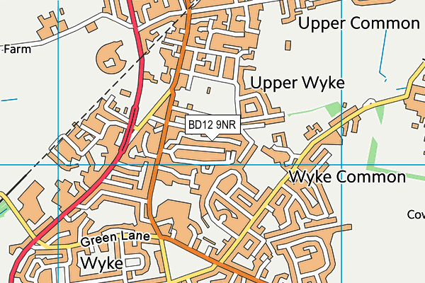 BD12 9NR map - OS VectorMap District (Ordnance Survey)