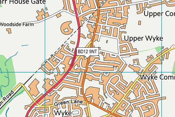 BD12 9NT map - OS VectorMap District (Ordnance Survey)
