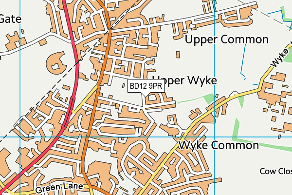 BD12 9PR map - OS VectorMap District (Ordnance Survey)