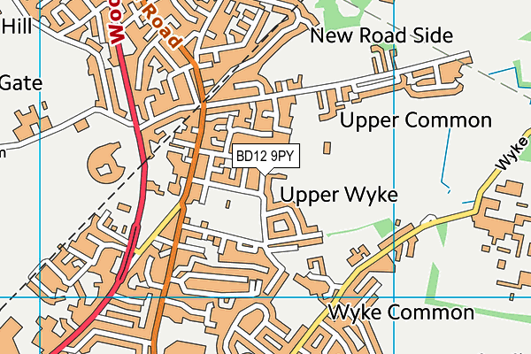 BD12 9PY map - OS VectorMap District (Ordnance Survey)