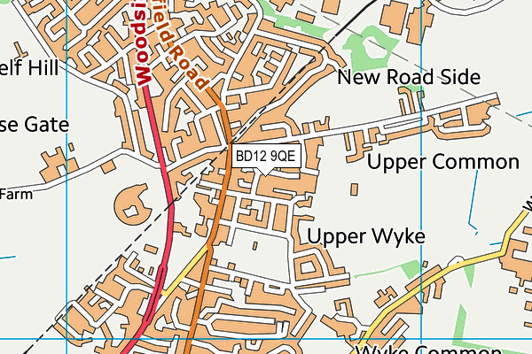 BD12 9QE map - OS VectorMap District (Ordnance Survey)