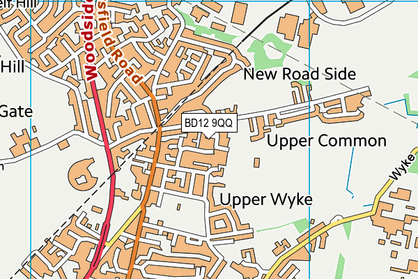 BD12 9QQ map - OS VectorMap District (Ordnance Survey)