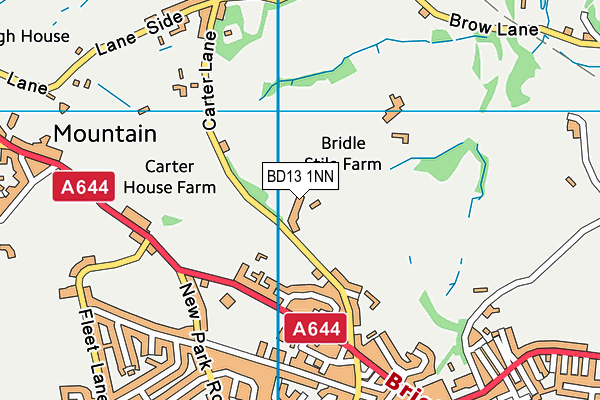 BD13 1NN map - OS VectorMap District (Ordnance Survey)