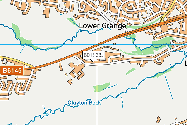 BD13 3BJ map - OS VectorMap District (Ordnance Survey)