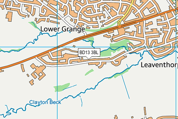 BD13 3BL map - OS VectorMap District (Ordnance Survey)