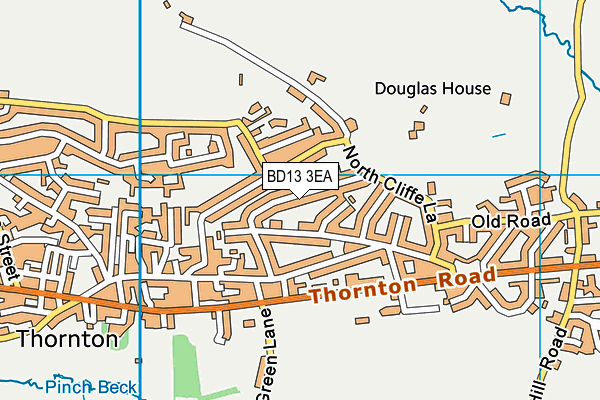 BD13 3EA map - OS VectorMap District (Ordnance Survey)