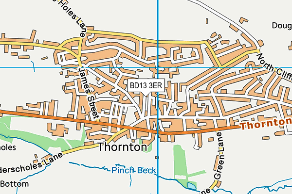 BD13 3ER map - OS VectorMap District (Ordnance Survey)