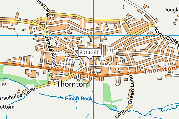 BD13 3ET map - OS VectorMap District (Ordnance Survey)