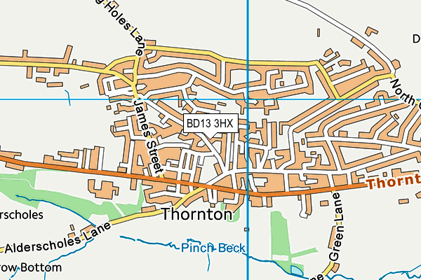 Map of THE BRONTE NOOK LTD at district scale