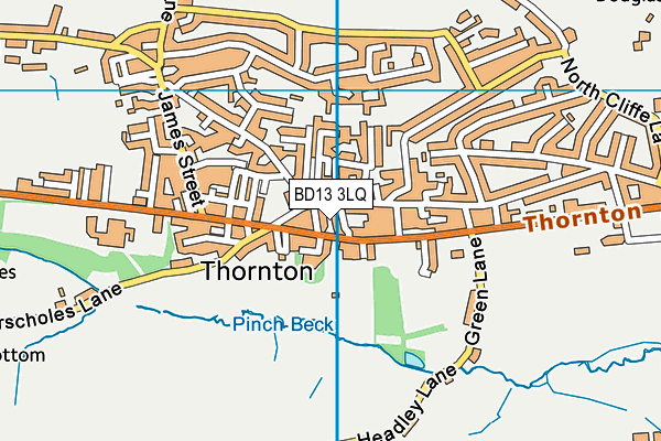 BD13 3LQ map - OS VectorMap District (Ordnance Survey)