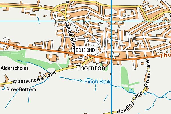 BD13 3ND map - OS VectorMap District (Ordnance Survey)