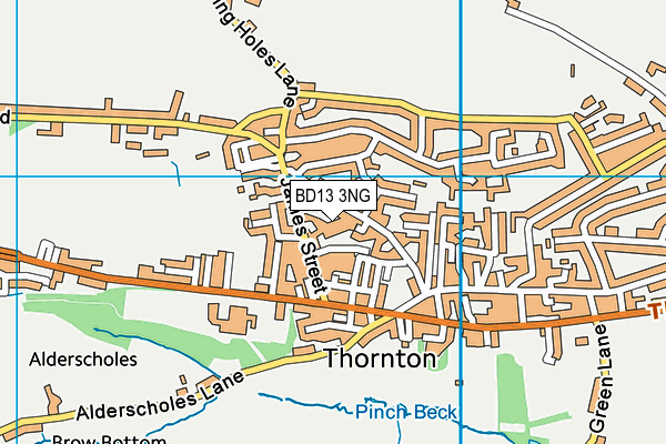 BD13 3NG map - OS VectorMap District (Ordnance Survey)