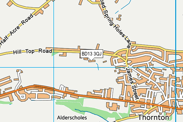 BD13 3QJ map - OS VectorMap District (Ordnance Survey)