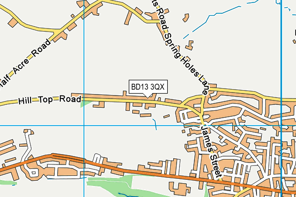Thornton Cricket Club map (BD13 3QX) - OS VectorMap District (Ordnance Survey)