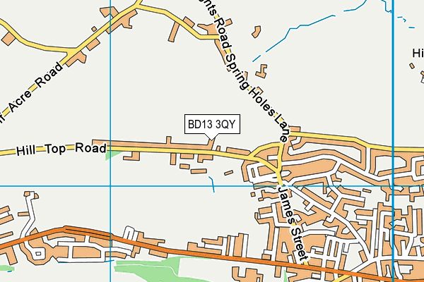 BD13 3QY map - OS VectorMap District (Ordnance Survey)