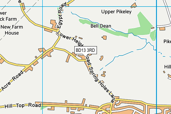 BD13 3RD map - OS VectorMap District (Ordnance Survey)