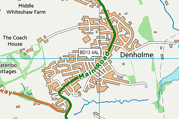 BD13 4AL map - OS VectorMap District (Ordnance Survey)