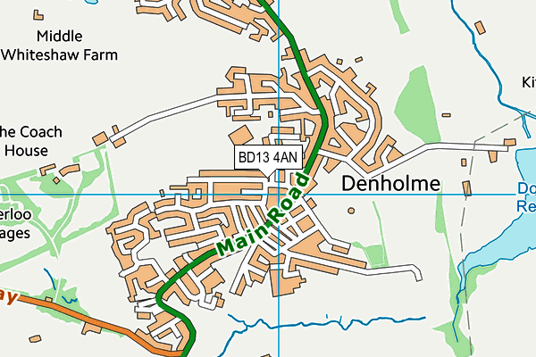 BD13 4AN map - OS VectorMap District (Ordnance Survey)