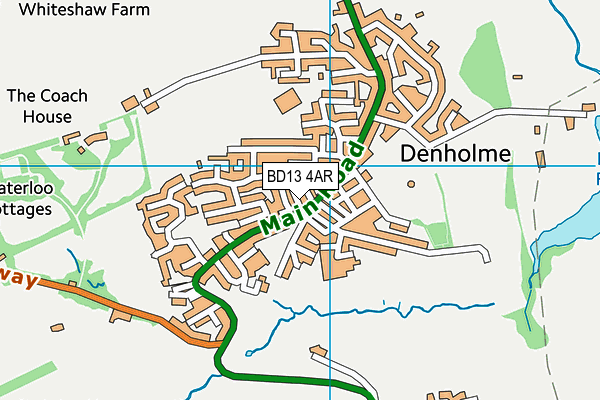 BD13 4AR map - OS VectorMap District (Ordnance Survey)