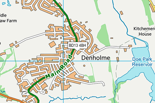 BD13 4BH map - OS VectorMap District (Ordnance Survey)