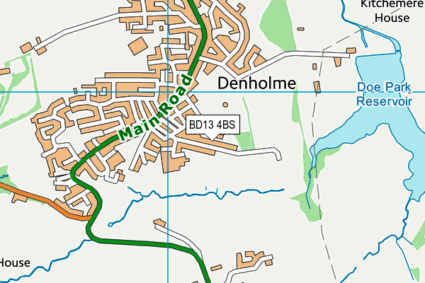 BD13 4BS map - OS VectorMap District (Ordnance Survey)