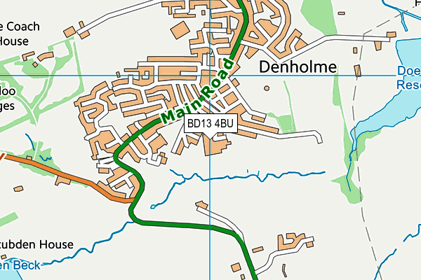 BD13 4BU map - OS VectorMap District (Ordnance Survey)