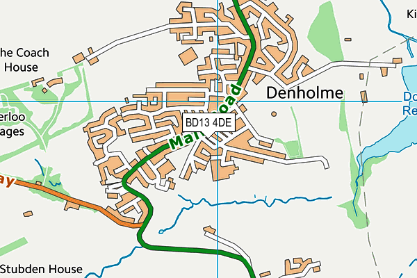 BD13 4DE map - OS VectorMap District (Ordnance Survey)