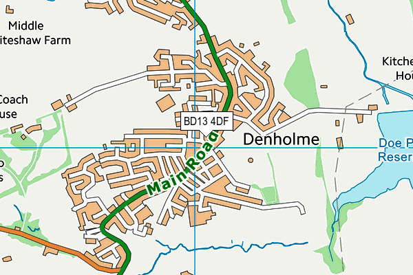 BD13 4DF map - OS VectorMap District (Ordnance Survey)