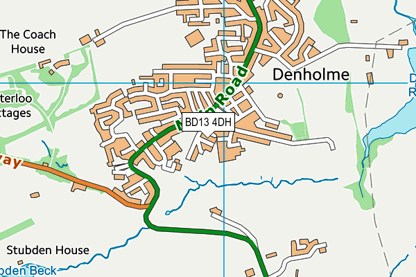 BD13 4DH map - OS VectorMap District (Ordnance Survey)