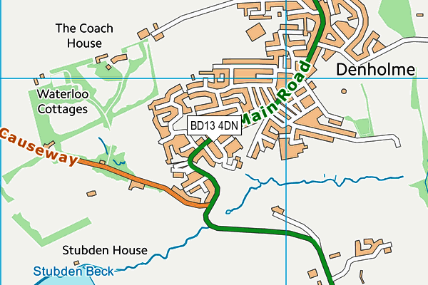 BD13 4DN map - OS VectorMap District (Ordnance Survey)