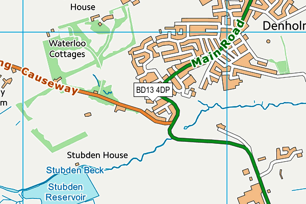 BD13 4DP map - OS VectorMap District (Ordnance Survey)