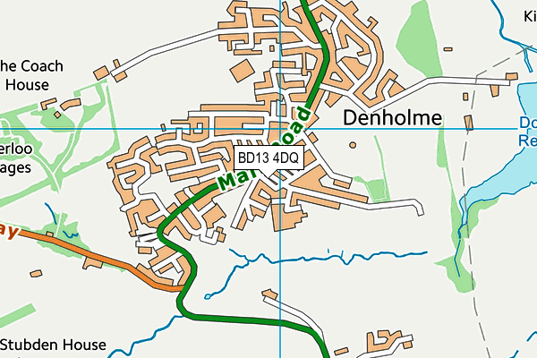 BD13 4DQ map - OS VectorMap District (Ordnance Survey)