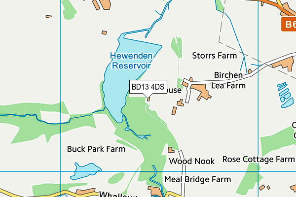 BD13 4DS map - OS VectorMap District (Ordnance Survey)