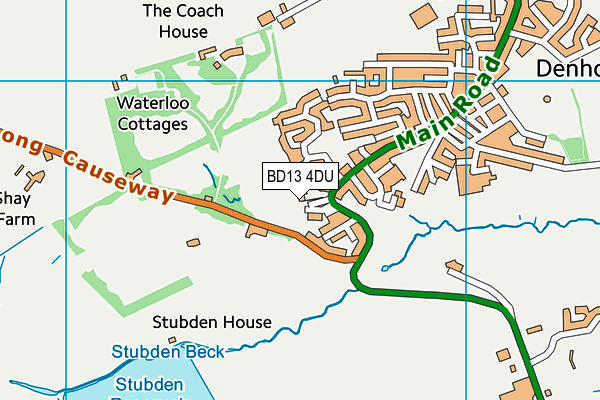 BD13 4DU map - OS VectorMap District (Ordnance Survey)