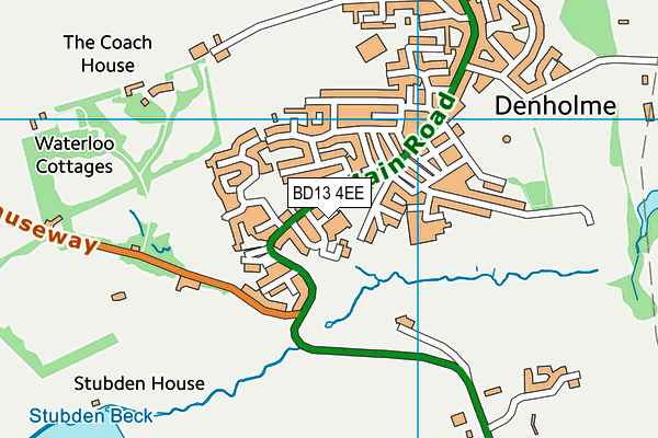 BD13 4EE map - OS VectorMap District (Ordnance Survey)