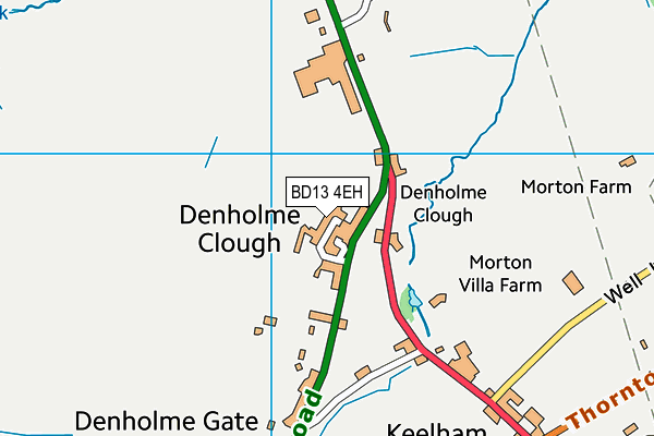 BD13 4EH map - OS VectorMap District (Ordnance Survey)