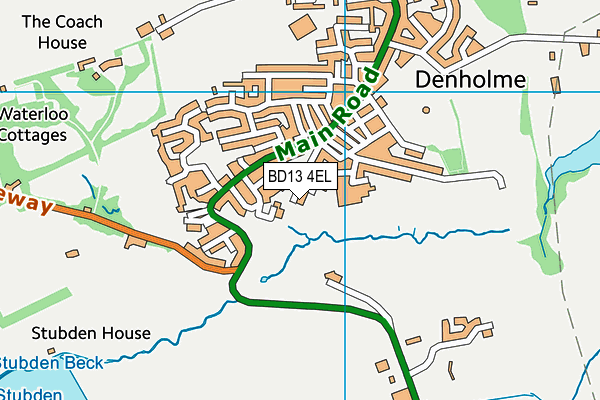 BD13 4EL map - OS VectorMap District (Ordnance Survey)