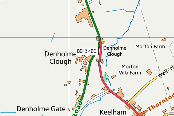 BD13 4EQ map - OS VectorMap District (Ordnance Survey)