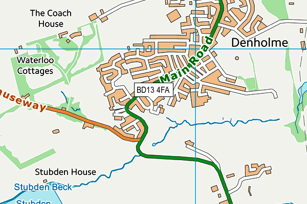 BD13 4FA map - OS VectorMap District (Ordnance Survey)